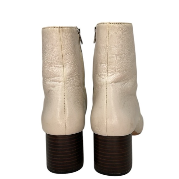 Loeffler Randall White Leather Ankle Boots Gema Booties Size 9.5 - Picture 2 of 11